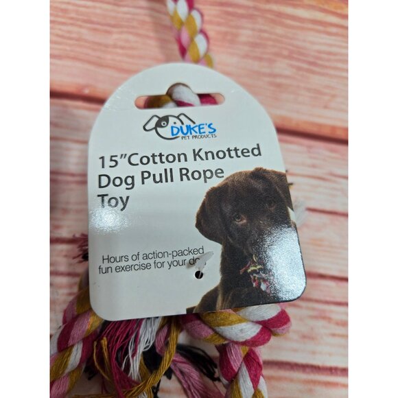 Dukes Pet Products Cotton Knotted Dog Pull Rope Toy 3 Pack Set - Picture 7 of 8